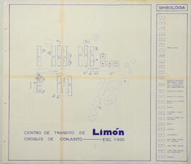 Croquis de conjunto. Centro de tránsito de Limón. Escala 1:500
