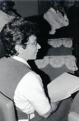 Fotografía de Luz alba Chacón León, Directora General del Archivo Nacional, en la firma del Proto...