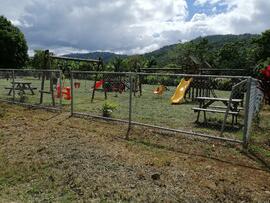 Fotografías de parques infantiles en El Porvenir de Aguas Claras, San Jorge de Yolillal y Los Áng...