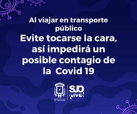 Afiches con consejos en el caso de que se tenga que usar transporte público en el contexto de la ...