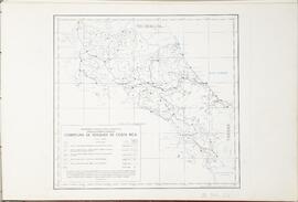 Mapa cobertura de bosques de Costa Rica. Elaborado por la Dirección General Forestal del Minister...