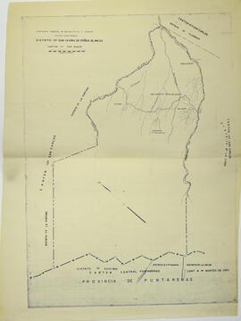 Mapa distrito 13º San Isidro de Peñas Blancas, cantón 2º San Ramón, provincia de Alajuela. Escala...