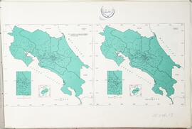 Mapa de la evolución territorial administrativa de Costa Rica año 1927 y 1950. En Atlas Estadísti...