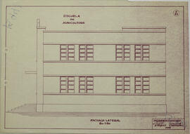 Plano de la Universidad de Costa Rica. Escuela de Agricultura. San José. Hoja N°4 de 24. Fachada ...