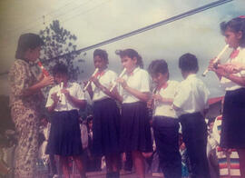 Fotografía del desfile con motivo de la celebración de la Independencia. Escuela Líder Sector Nor...