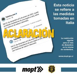 Afiche con información que aclara noticias falsas, en materia de restricción vehicular, divulgada...