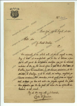 Carta recibida de Carlos M. Jiménez, de la Secretaría de Gobernación, sobre reconstrucción de Car...