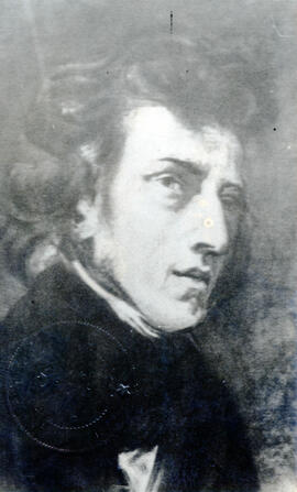 Fotografía del retrato de Federico Francisco Chopín, pianista y compositor polaco. Nació en 1810 ...