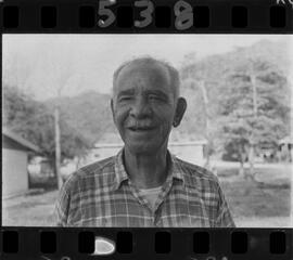 Negativo de un hombre mayor de Nicoya. Guanacaste