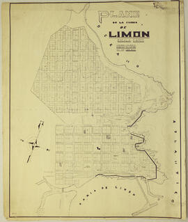 Planos de la ciudad de Limón. Escala 1:4.000. 2 unidades