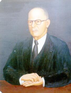 Fotografía del óleo del Lic. José María Vargas Pacheco, Presidente de la Corte Suprema de Justici...