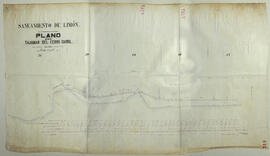Plano del tajamar del Ferrocarril. Saneamiento de Limón. Fecha: julio de 1898. Escala: 1=30. Mate...
