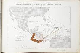 Mapa de exportaciones de Costa Rica a América Central, México, Las Antillas, Colombia y Venezuela...