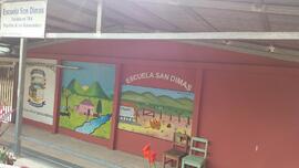 Fotografía de la Escuela San Dimas, ubicada en la comunidad de San Dimas del distrito La Cruz. Gu...