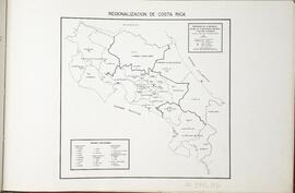 Mapa regionalización de Costa Rica. En Atlas Estadístico de Costa Rica Nº2. Realizado por Direcci...