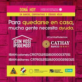 Afiche en relación con la campaña Con vos podemos para ayudar a personas afectadas por la COVID-19