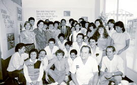 Fotografías del personal del Archivo Nacional con el Doctor Oscar Arias Sánchez, Presidente de la...
