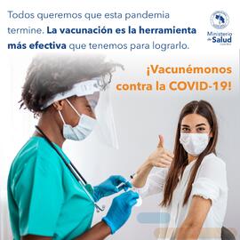 Afiches titulados: Vacunémonos contra la COVID-19
