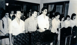 Fotografías con imágenes de una conferencia de prensa en la Embajada de Honduras San José