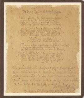 Himno Nacional de Costa Rica suscrito por José María Zeledón Brenes