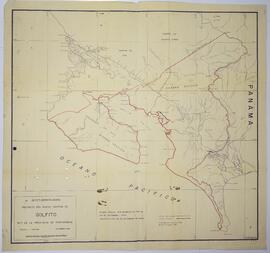 Mapas que muestra el proyecto del nuevo cantón de Golfito