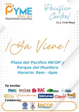 Invitación EXPOPYME Oficial 2023 en la Región Brunca