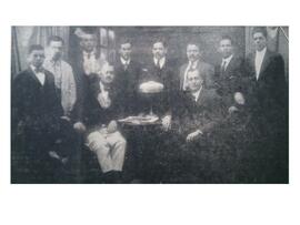 Fotografía de grupo revolucionario del Sapoá, entre los que se encuentran Manuel Castro Quesada, ...