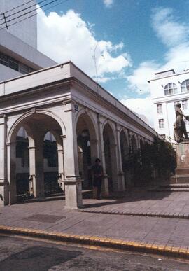 Fotografía de las Arcadas del Hotel Costa Rica. Avenida Segunda. San José, Costa Rica