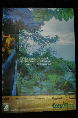 Afiche de promoción del Turismo: Costa Rica Sin Ingredientes Artificiales