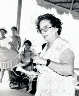 Fotografía de la Profesora Lía Bonilla, Directora del Centro Folclorista de Liberia.Guanacaste