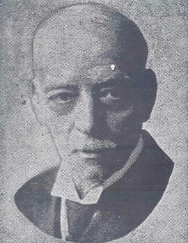 Fotografía con la imagen del Lic. Francisco Aguilar Barquero 1857-1924, abogado y notario, Secret...