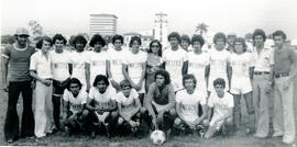 Fotografía con la imagen del equipo de balompie de Nicoya de la Sabana San José