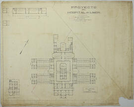Proyecto del hospital de Limón, distribución general. Fecha: 18 de enero de 1916. Firmado por Gui...