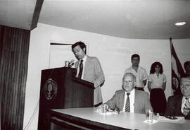 Fotografía del representante de España, José Manuel Mata Castillón, en el uso de la palabra en el...