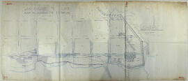 Plano proyecto del tajamar del Ferrocarril. Fecha: julio de 1898. Escala: Om.00s por metro. Reali...