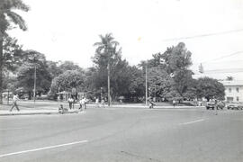 Fotografía con la imagen del Parque La Merced desde avenida 2 calle 12. El parque se encuentra ub...