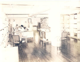 Fotografía con la imagen del Departamento de depósito y canje de la Biblioteca Nacional. San José