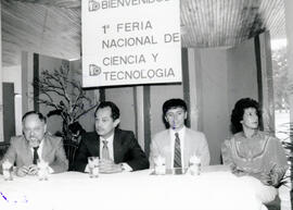 Fotografía con la imagen de los miembros en la mesa principal, con motivo de la realización de la...