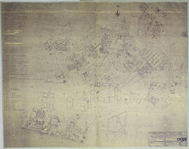 Plano de la Universidad de Costa Rica. Proyecto Ciudad Universitaria Rodrigo Facio, con contenido...