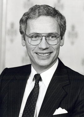 Fotografía de H. Vanden Brock, Ministro de Relaciones Exteriores de Bélgica