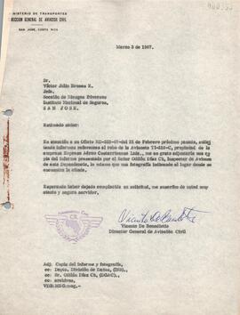 Expediente del accidente ocurrido a la aeronave TI-310-C. Propiedad de Expreso Aéreo Costarricens...
