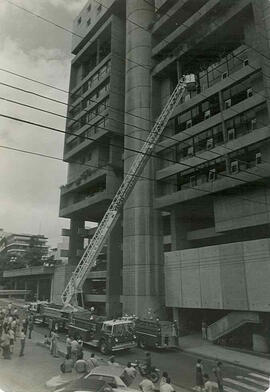 Fotografía de las prácticas realizadas en el edificio de la Caja Costarricense del Seguro Social,...