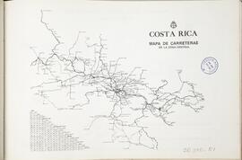 Mapa de carreteras de la zona central en Costa Rica, según censo 1973. En Atlas Estadístico de Co...