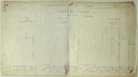 Plano saneamiento de Limón. Corte del tajamar. Fecha: julio de 1896. Escala de 0.10 por metro. (f...
