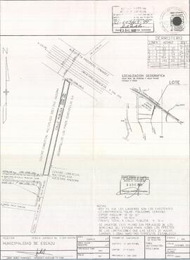 Plano catastrado SJ-603863-99 para inscripción de plano para realizar cierre de calle
