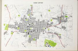 Plano ciudad de Cartago. En Atlas Estadístico de Costa Rica Nº2. Realizado por Dirección de Estad...