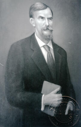 Fotografía del retrato con la imagen del señor 07ian Volio Llorente, 1827-1889, tomada en el Saló...