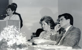 Fotografía de Luz Alba Chacón, Directora General del Archivo Nacional en la inauguración de la Te...