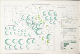 Mapa producción de ganado y café en Costa Rica, según censo 1973. En Atlas Estadístico de Costa R...