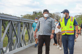 Fotografías del Presidente de la República, Carlos Alvarado Quesada, durante su visita en la Zona...